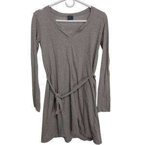 Left Of Center Long‎ Sleeve Belted Oversized Shirt Dress Size XSmall